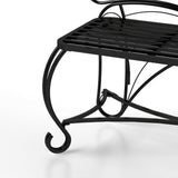 Outdoor Bench Terrace Seat, Butterfly Shape Metal Garden Bench, Park Bench Outdoor Seat, Multifunctional Chair - Photo 7