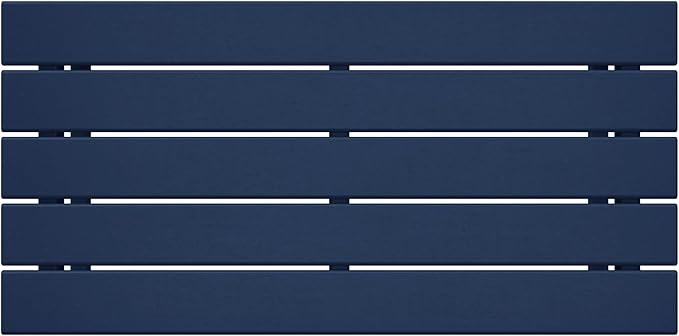 WestinTrends Malibu Outdoor Coffee Table, 35" x 17.5" All Weather Poly Lumber Patio Adirondack Coffee Table for Garden Lawn Porch Balcony, Navy Blue