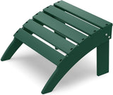 IVY&LANE Outdoor Adirondack Ottoman | Folding | HDPE | Forest Green | All Weather - Photo 1