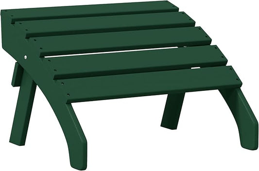 Costaelm Adirondack Chair Footrest, Patio Footstool, Ottoman Outdoor Foot Rest for Patio Waterproof, Adirondack Ottoman Patio Footstool, Dark Green