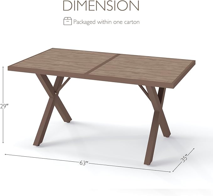Aluminum Outdoor Dining Table - All-Weather Exposure - Photo 3