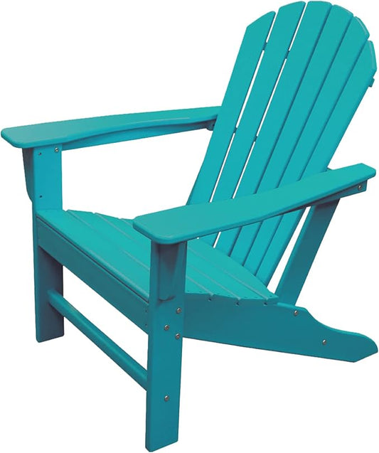 NewTechWood Atlantic Classic Curveback Plastic Weather Resistant Patio Adirondack Chair, Easy Installation, Widely Used in Outdoor, Fire Pit, Deck, Lawn, Outside, Garden Chairs (Seafoam)
