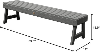 Highwood Weatherly Backless Bench, 5-Feet, Coastal Teak