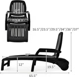 Giantex Chaise Lounge Outdoor, 6 Adjustable Backrests Lounge Chair Recliner, Outdoor Furniture for Patio Poolside Garden - Photo 3