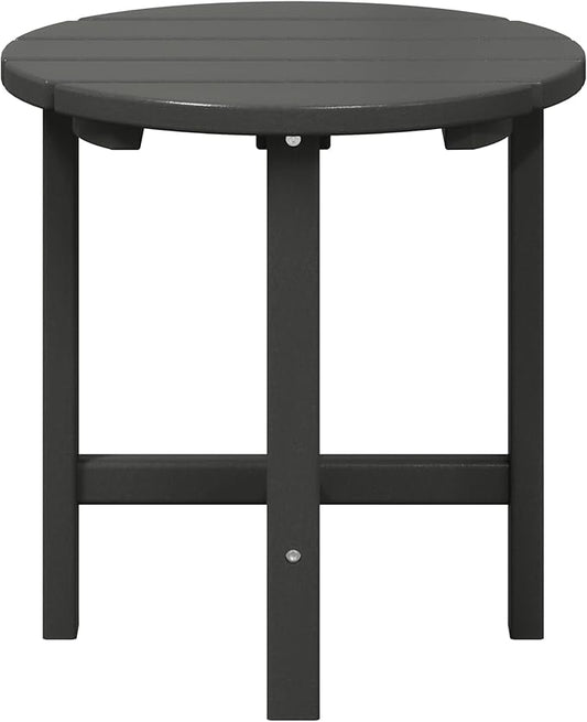 WestinTrends Dylan Adirondack Round Outdoor Side Table, Gray