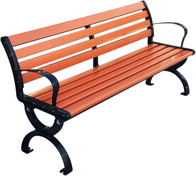 Patio Bench, Outdoor Bench Metal Garden Bench,Park Bench,Porch Chair,Porch Loveseat,Front Porch Bench,Weather Proof Porch Path Chair for 2 Person,for Yard Lawn Decor Deck Entryway(47IN/120CM)
