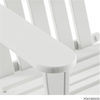 POLYWOOD AD5030WH Classic Folding Adirondack Chair, White 35.7 x 29 x 35.7 inches
