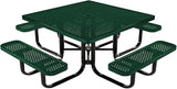 COATEDOUTDOORFURNITURE Heavy-Duty Portable Outdoor Kids Table with Umbrella Hole, Punched Steel Kids Picnic Table - Photo 1