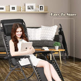 Heavy Duty Zero Gravity Lounge Chair - 350lbs Patio Recliner Pillow & Cup Holder - Photo 5