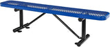 Global Industrial 6'L Heavy Duty Expanded Metal Mesh Flat Bench with Steel Frame, Portable Outdoor Bench - Photo 1