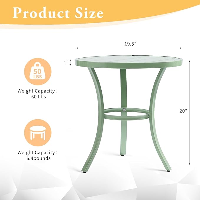 Outvita Outdoor Round Side Table - Photo 3