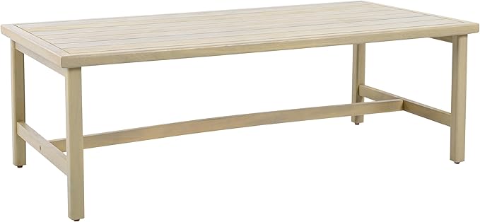 Christopher Knight Home Teras Patio Acacia Wood Coffee Table, Solid Wood Outdoor Table for Patio Furniture Set - Photo 4