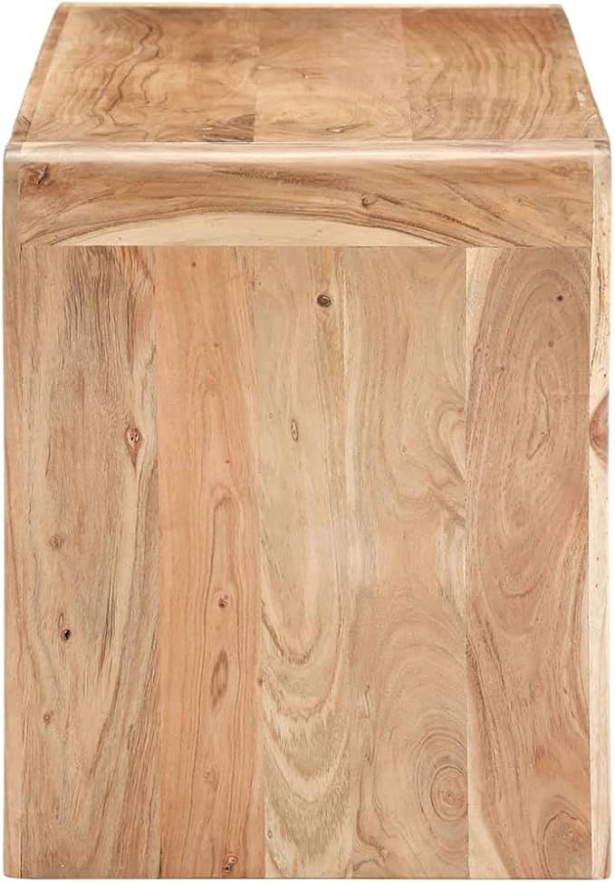 Outdoor Patio Bench, Wooden Garden Bench, No Armrests, Sturdy Acacia Wood Front Porch Chair, for Porch, Garden, Patio,Bench 43.3"x15"x18.1" Solid Acacia Wood