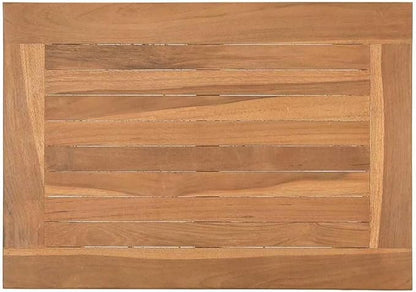 Brown Outdoor Coffee Table 19.69x13.78x14.17 in Solid Teak Small Patio Cocktail Table for Garden Balcony Porch Backyard Deck