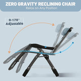 Slsy Zero Gravity Chair, Reclining Lounge Chair with Removable Tray for Indoor and Outdoor - Photo 3