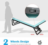 Domi Outdoor Lounge Chair, Aluminum Plastic Patio Chaise Lounge with Side Table & 5 Position Adjustable Backrest & - Photo 6
