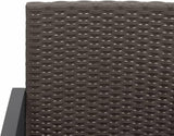3-Seater Garden Bench Brown 22.4"x60"x30.5" PP Rattan Look Outdoor Bench for Patio Porch Balcony Park with - Photo 6