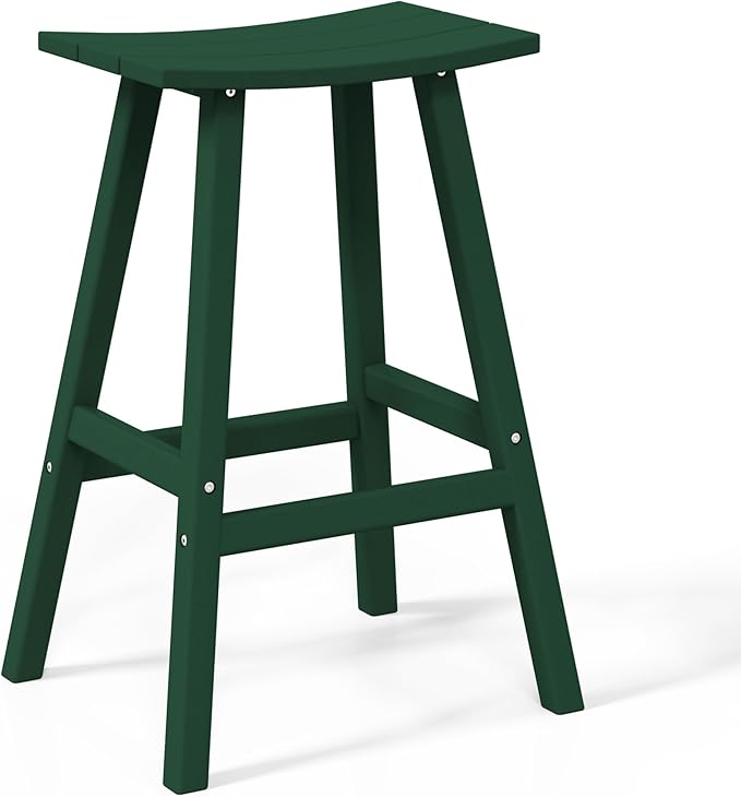 WestinTrends Malibu Malibu 29 Inch High Backless Seat Bar Stools (Set of 3), Dark Green