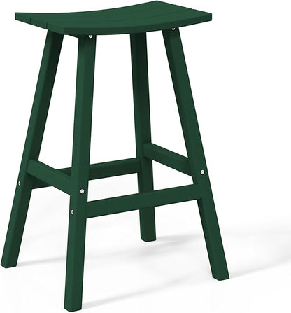 WestinTrends Malibu Malibu 29 Inch High Backless Seat Bar Stools (Set of 3), Dark Green