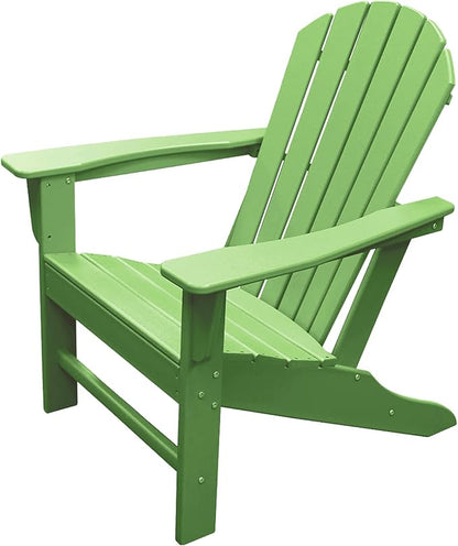 NewTechWood Atlantic Classic Curveback Plastic Weather Resistant Patio Adirondack Chair, Easy Installation, Widely Used in Outdoor, Fire Pit, Deck, Lawn, Outside, Garden Chairs (Mint)
