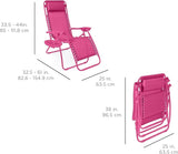 Best Choice Products Set of 2 Adjustable Steel Mesh Zero Gravity Lounge Chair Recliners w/Pillows and Cup Holder Trays - Photo 2
