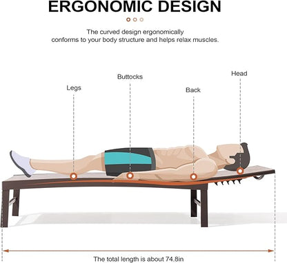 Crestlive Products Chaise Lounge Chair Outdoor, Adjustable 5 Positions Pool Tanning Recliner, Outdoor Lounge Furniture Perfect for Patio, Beach, Yard, Pool