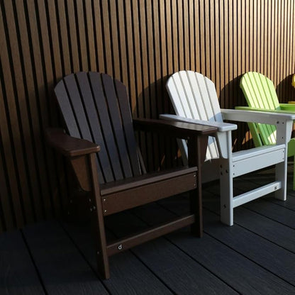 NewTechWood Child Adirondack Patio Chair Weather Resistant, Easy Installation, Widely Used in Outdoor, Fire Pit, Deck, Lawn, Outside, Garden Chairs (Teak)