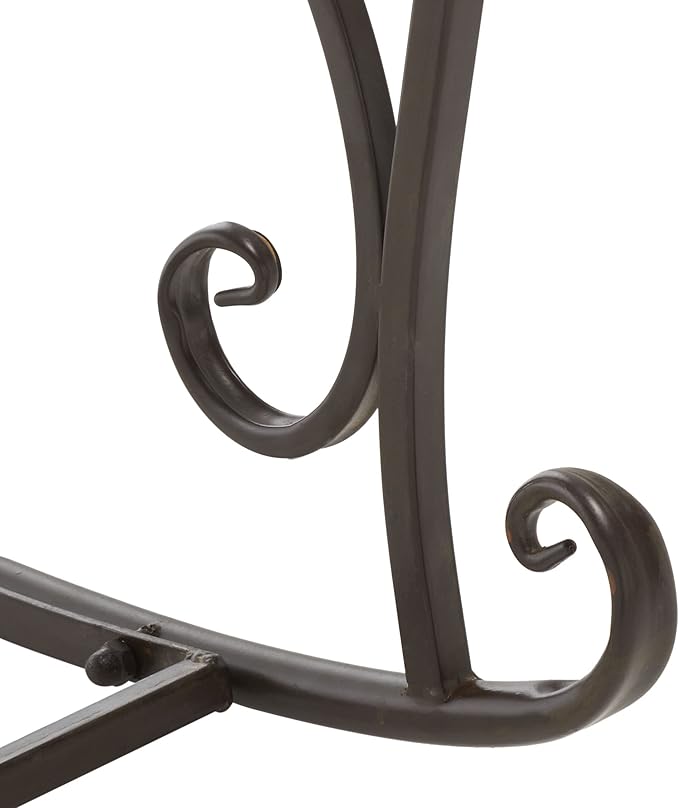 SAFAVIEH Outdoor Collection Medrano Victorian Rustic Brown Wrought Iron Rocking Chair