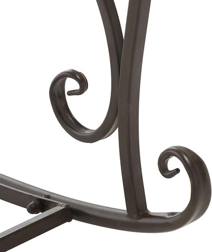 SAFAVIEH Outdoor Collection Medrano Victorian Rustic Brown Wrought Iron Rocking Chair