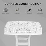 VINGLI 21” Cast Aluminum Outdoor Side Table with 1.6” Umbrella Hole - Photo 4