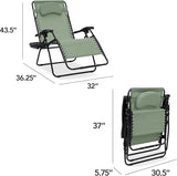 Best Choice Products Oversized Zero Gravity Chair, Folding Outdoor Patio Lounge Recliner w/Cup Holder Accessory Tray - Photo 2