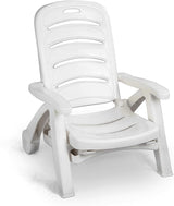 Giantex Folding Lounger Chaise Chair on Wheels Outdoor Patio Deck Chair Adjustable Rolling Lounger 5 Position Recliner - Photo 6
