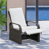 ATR ART TO REAL Outdoor Wicker Recliner Chair with 5.5'' Cushions, Automatic Adjustable Patio Lounge Chairs - Photo 8