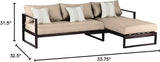 Serta Catalina Modern Outdoor Patio Furniture Collection with Bronze Metal Frame Finish, Sectional, Bronze - Photo 9