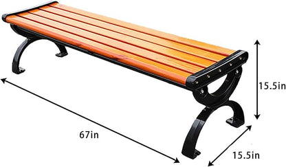 Garden Bench,Outdoor Benches,2-Person Garden Benches,Cast Aluminum Chair Feet,for Lawn Yard Porch Work Entryway