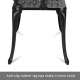 38-Inch Cast Iron Steel Frame Garden Bench Outdoor Patio Bench Chair, Antique Metal Bench for Yard & Porch & Park, Black - Photo 3