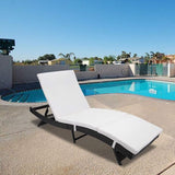 VINGLI Adjustable Patio Wicker Chaise Lounge Outdoor, Rattan Outdoor Lounge Chair - Photo 2