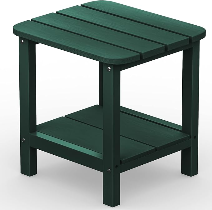 SERWALL Adirondack Table Outdoor Side Table- Green - Photo 1