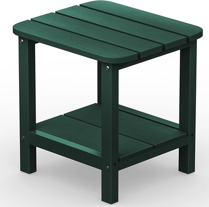 SERWALL Adirondack Table Outdoor Side Table- Green