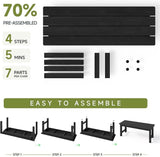 ONBRILL Outdoor Benches Weatherproof, 2-Person Poly Lumber Garden Bench - Photo 8