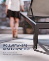 Aluminum Lounge Chairs Outdoor Chaise Furniture - Photo 5