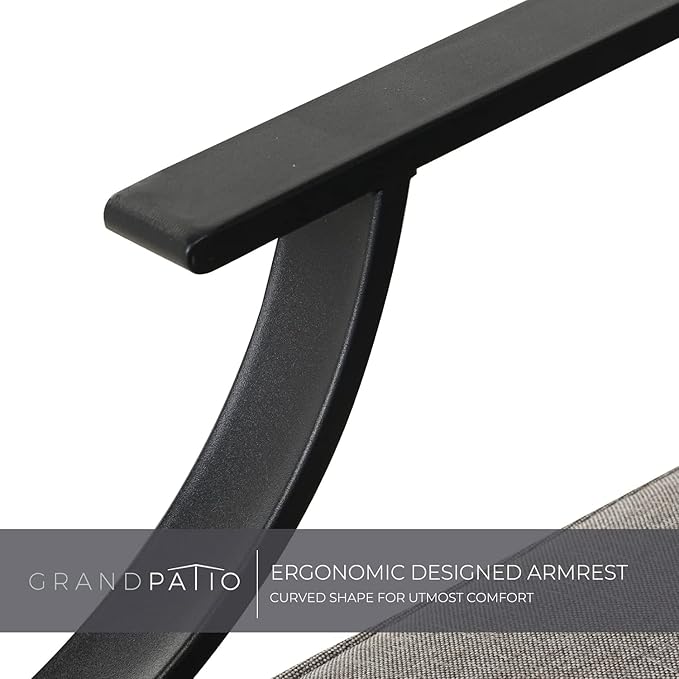 Grand patio 3-Piece Furniture Seating Motion Chairs Set Outdoor Bistro Set Patio Conversation Sets Glider Rocking Chair - Photo 8
