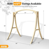 VINGLI Outdoor Wooden Swing Frame, Heavy Duty 1000 LBS A-Frame Swing Stand with Farmhouse Cottage Style - Photo 3