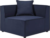 Modway EEI-4387-NAV Saybrook Patio Upholstered Sectional Sofa in Navy, 7-Piece Set - Photo 5