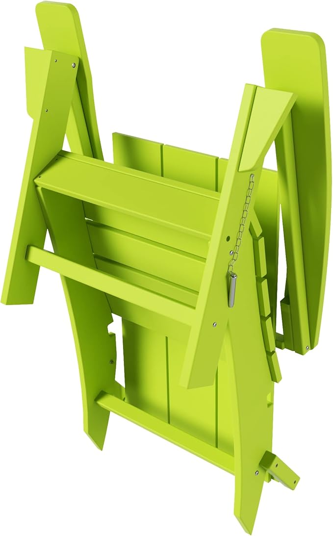 WestinTrends Ashore Modern Outdoor Folding Adirondack Chair, Lime
