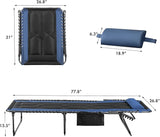 Flamaker Folding Chaise Lounge Outdoor Portable Lounge Chairs 4-Position Adjustable Camping Lounge Chair with Pillow & - Photo 3