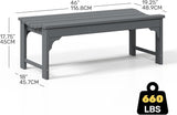 Costaelm Outdoor Benches Weatherproof - Photo 3