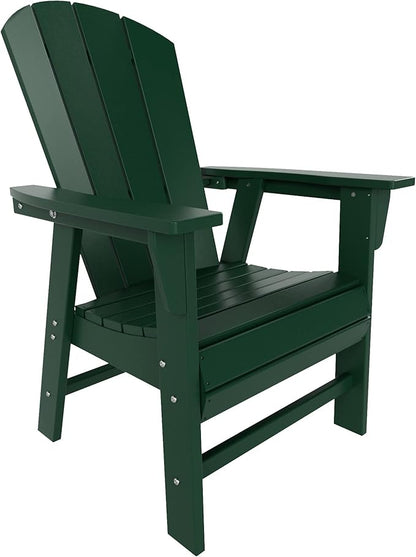 WO WESTIN OUTDOOR HDPE Laguna Adirondack Casual Patio Dining Chair,Dark Green