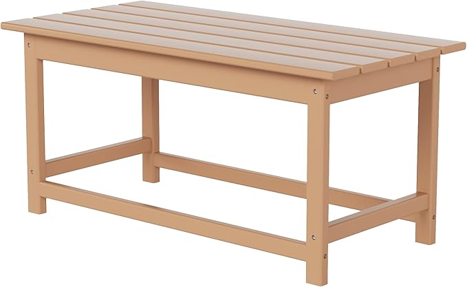 WO WESTIN OUTDOOR HDPE Laguna Outdoor Poly Adirondack Coffee Table, Teak
