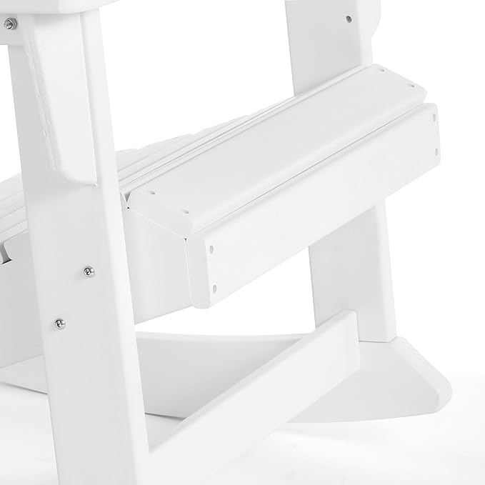 WO WESTIN OUTDOOR HDPE Laguna Outdoor Rocking Poly Adirondack Chair (Set of 2), White